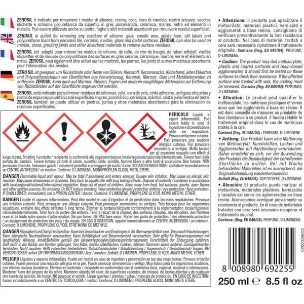 Filazero sil eliminerar silikonflaskor på 250 ml