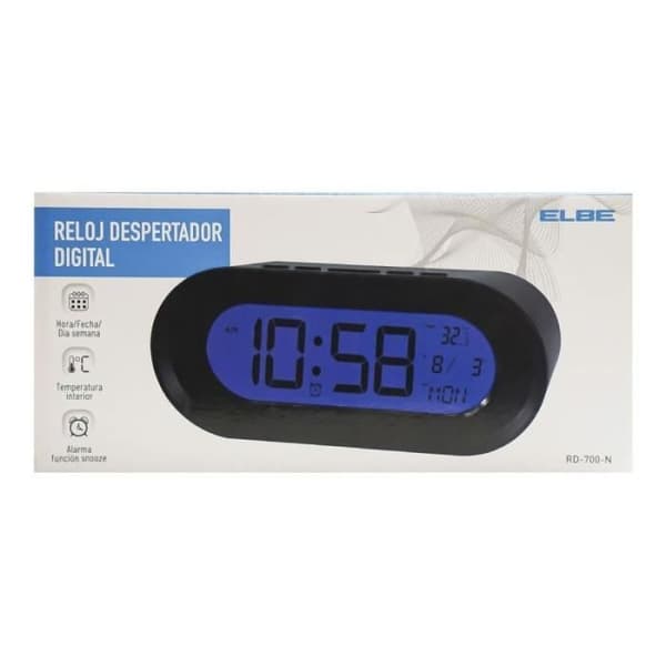 Klockradio ELBE RD700 Svart termometer