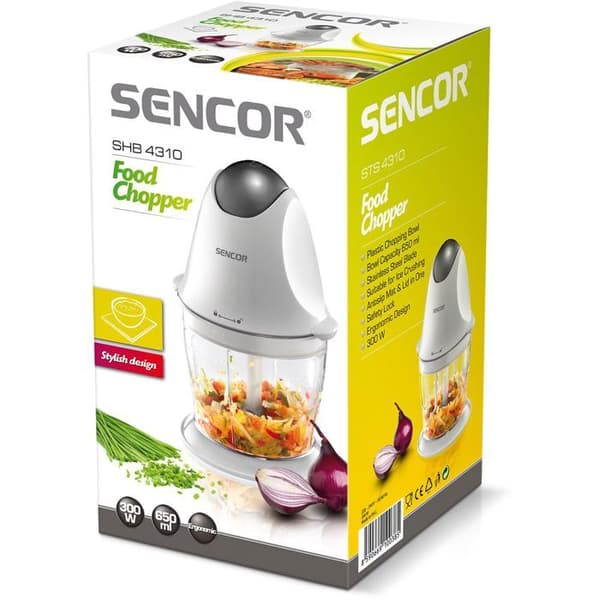 Hackare - SENCOR - SHB 4310 - Skål 650 ml - 300 W - Silver