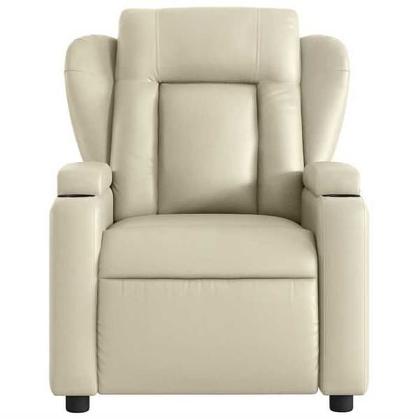 vidaXL massagefåtölj kräm konstläder 372435