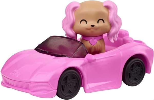 Barbie Extra docka med tillbehör + cabriolet hund i rosa