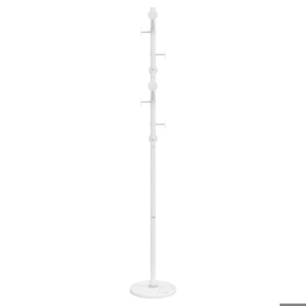 Kappställ - VIDAXL - Vit - 175 cm - Metall - Inomhus