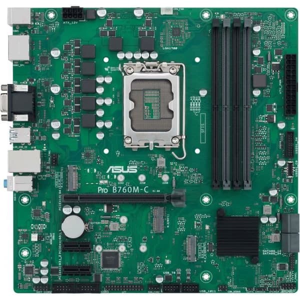 Moderkort - ASUS - PRO B760M-C-CSM - Intel B760 LGA 1700 micro ATX