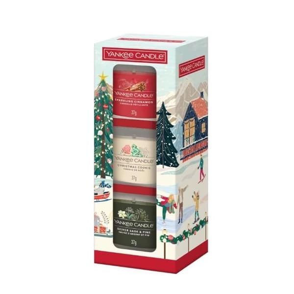 YANKEE CANDLE Presentförpackning Christmas Classics 3 mini ljus i glas