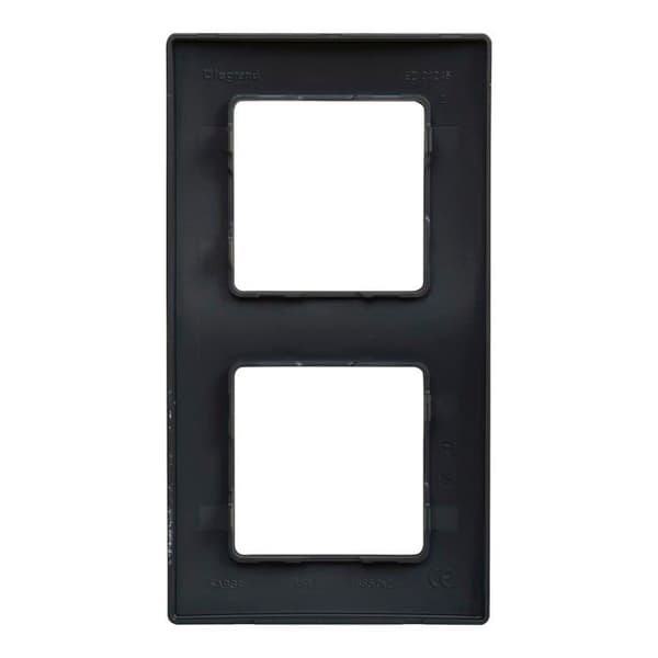 Legrand - 396416 - ram eller platta för Niloe mekanism 2 element svart