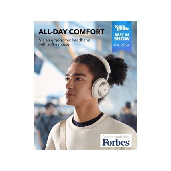 Hörlurar - Soundcore - Space One Pro - Trådlös - Bluetooth - Vit