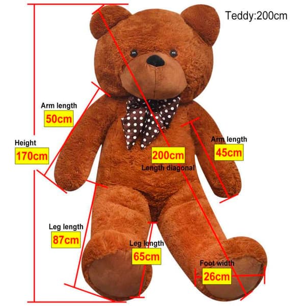 vidaXL Teddy Bear Brun 170 cm 80145
