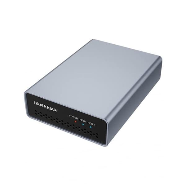 Extern RAID-kabinett - GRAUGEAR - G-25RD2-AC-10G - USB 3.2 Gen2 - Grå Aluminium