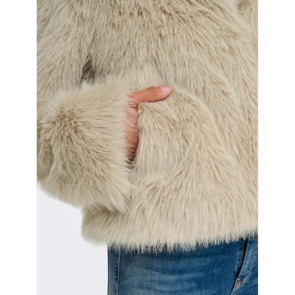 Faux fur jacka dam Only Manny - pumice stone