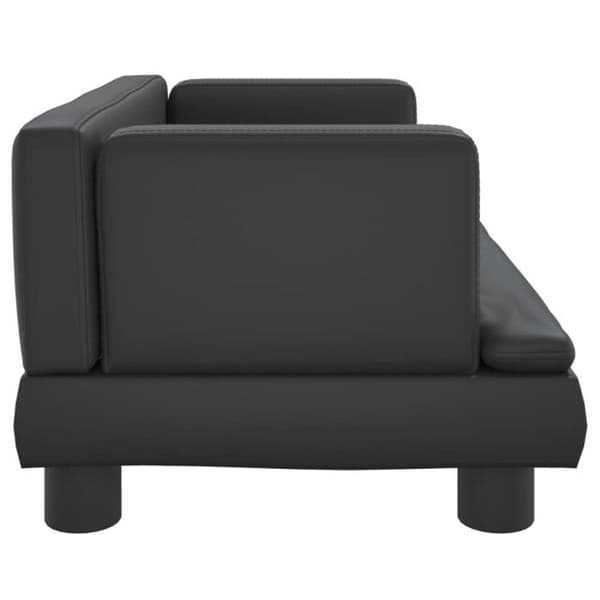Svart barnsoffa 60x40x30 cm i konstläder