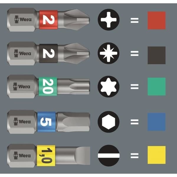Bitset - WERA - BiTorsion Diamond - 12 bit - Rapidator bitshållare - Stål