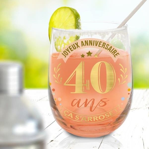 GENOMSKINLIG RUND GLAS 40ÅRSJUBILEUM