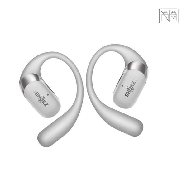 Shokz TWS ÖRONTELEFONER MED LUFTKONDUKTIVITET OPENFIT 2 PLUS SILVER