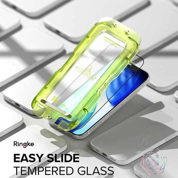 2-pack Ringke Easy Slide härdat glas skärmskydd för iPhone 17 Pro Max - Klar