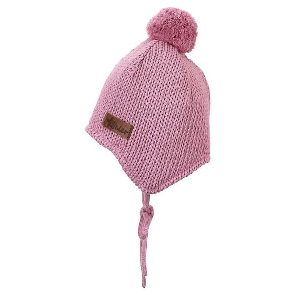 Bonnet - STERNTALER - Stickad mössa med öronlappar - Pompon - Coton - Storlek 39