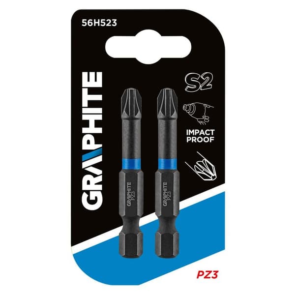 Slaghylsor - GRAPHITE - PZ3 - 50 mm - Stål S2 - 2 stycken