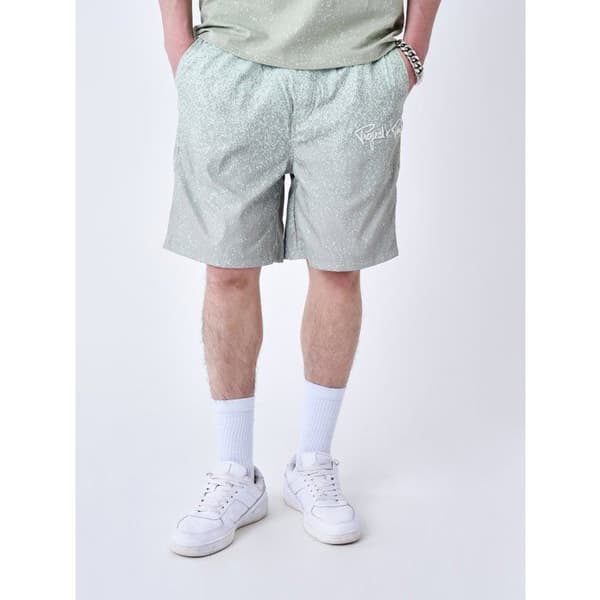 Spray-mönstrad badshorts