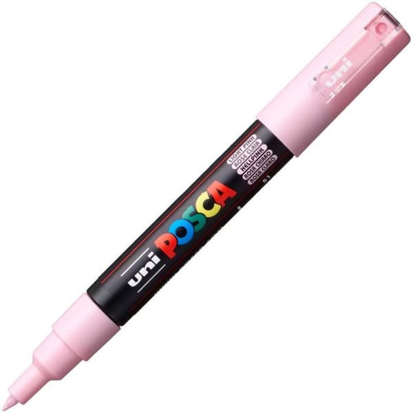 Markör - POSCA - Extra Fin Spets - Ljusrosa - Opaque - Linjebredd 0,7 mm