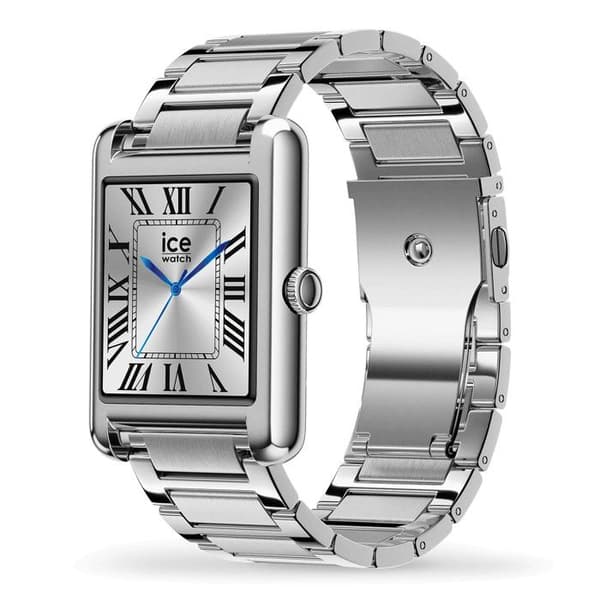 Ice Watch ICE smart TK 2.0 Rektangulär 1,41" Silver — Smartklocka med stålarmband, AMOLED, IP68