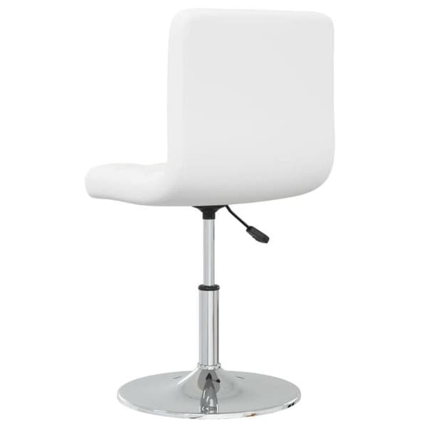 vidaXL Matstolar set om 4 vit konstläder 334189