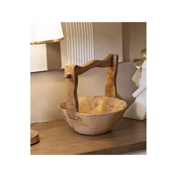 Brun trä fickskåp cm 32x25x27