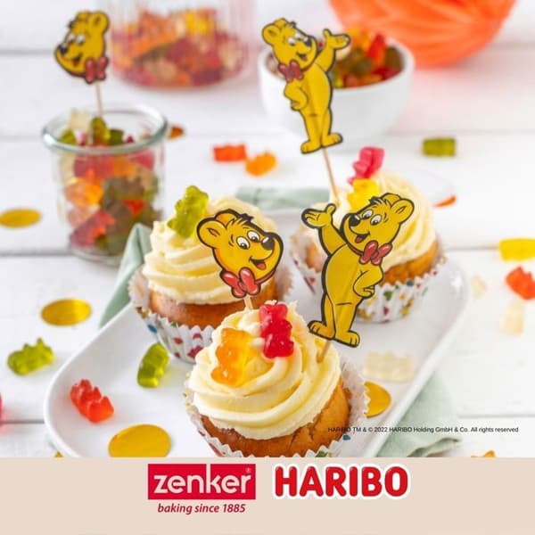 Set med 48 dekorerade pinnar Zenker Haribo