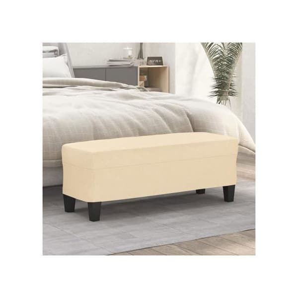 Polst vacant - vidaXL - Grädde - 100x35x41 cm - Polyester tyg - Skum vaddering - Multifunktionell