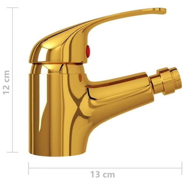 vidaXL Badrumsbidéblandare Guld 13x12 cm