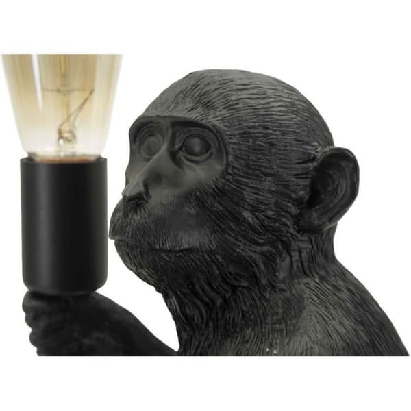 Bordslampa i polyresin Monkey 33 x 33 x 32 cm svart