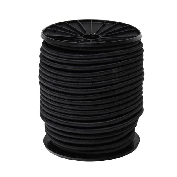 Svart elastisk spännband WERKA PRO rulle 8mm x 50m