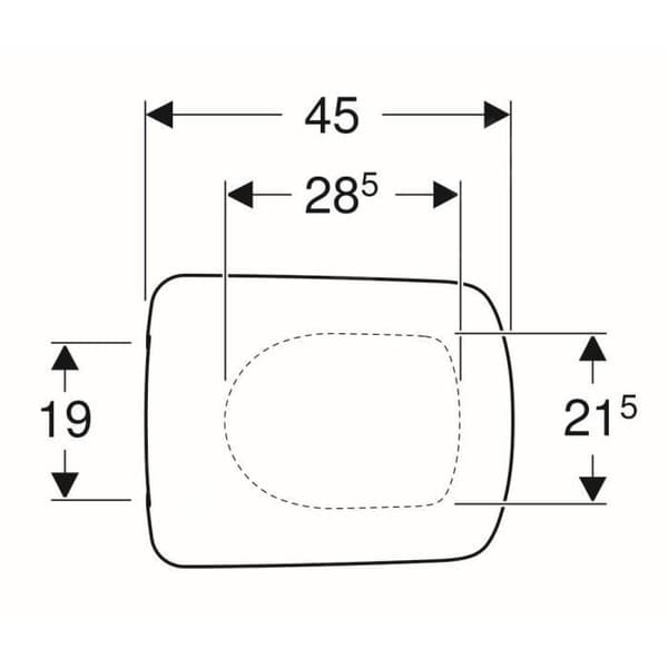 Toalettsits - GEBERIT - SELNOVA SQUARE - Duroplast - Vit - Universal
