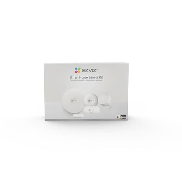 Larmsats - EZVIZ - Hemsensor - 1 Hub A3 + 2 detektorer + 1 smartknapp