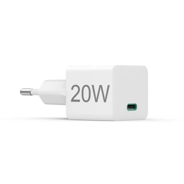 Snabb laddare - Vit - 20 W - USB-C - Power Delivery - Qualcomm Quick Charge