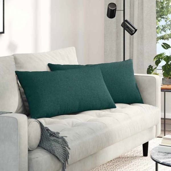 Soffkuddar - VIDAXL - 80 x 40 cm - Mörkgrön - Set om 2 stycken