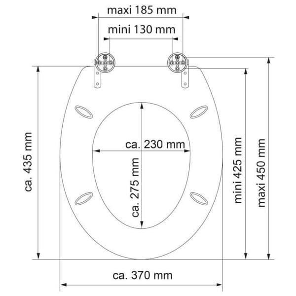 SCHÜTTE Blank toalettsits med soft close MDF