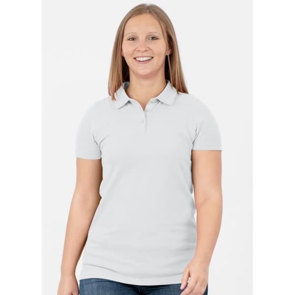 Jako Organic Stretch pikétröja för kvinnor - vit - 40