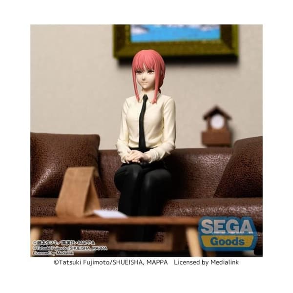 Statyett - SEGA - Motorsågsman - Perching Makima 14 cm