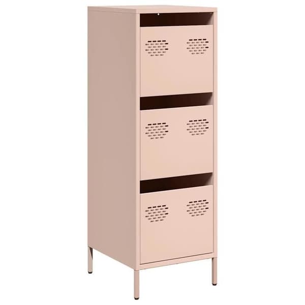 vidaXL Buffé hög rosa 39x35x103,5 cm stål 851401