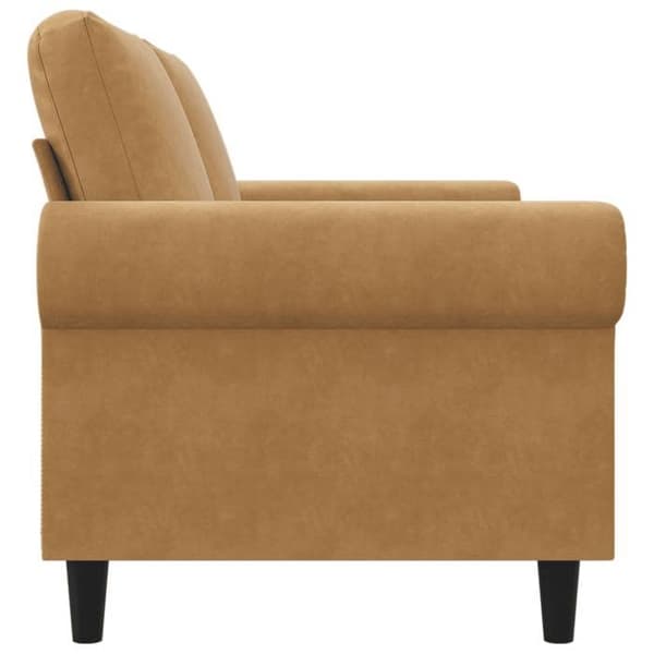 vidaXL Soffa 2-sits Brun 140 cm Sammet 359536