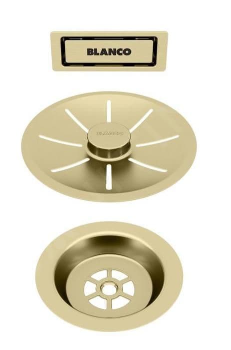 Accessoarer - Blanco - Avloppssats C-overflow - Guld - Rostfritt stål - Enkel diskho