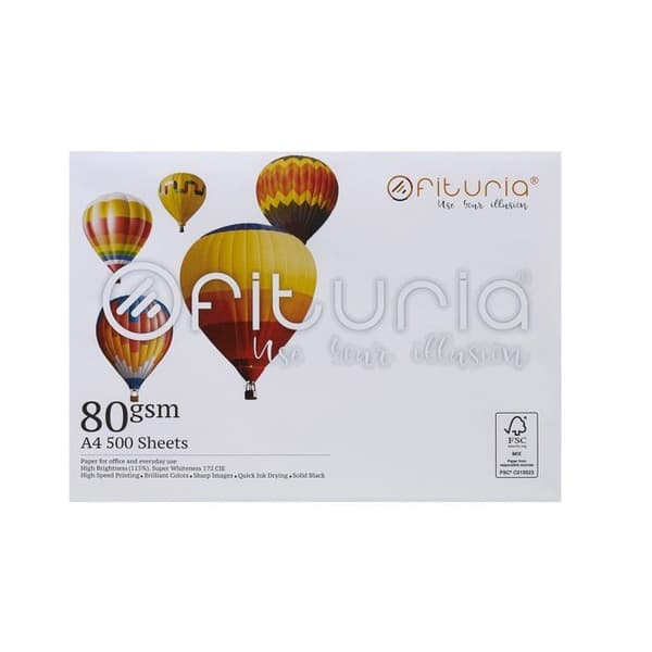 Skrivarpapper - bunt - rulle Ofituria - HYBRITE 80G