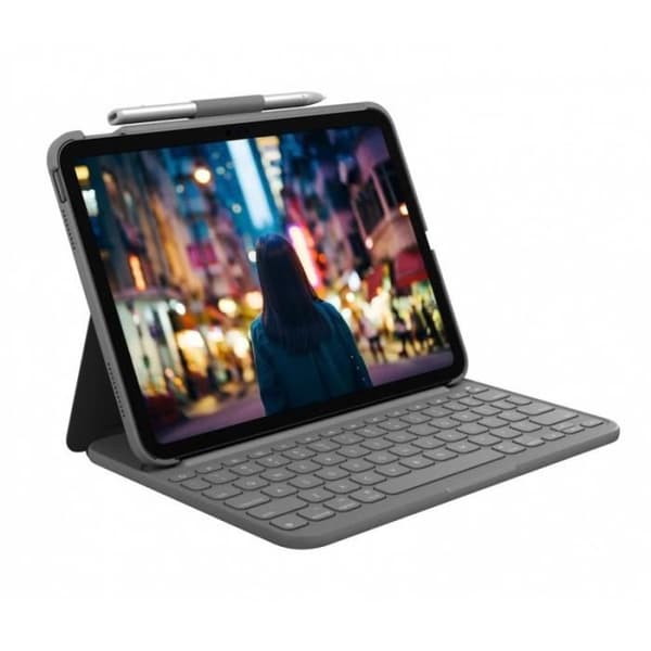 Tangentbordsskal - LOGITECH - Slim Folio - iPad (10:e generationen) - Trådlös - Grafit