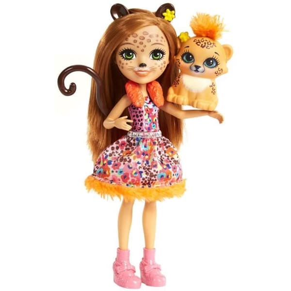 ENCHANTIMALS Cherish Cheetah 6-tums och Quick-Quick Doll