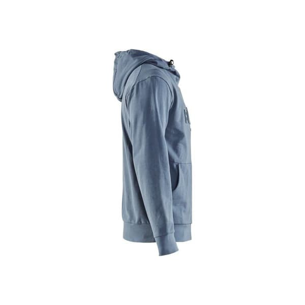 3D-tryckt hoodie i påfågelblå - Blaklader
