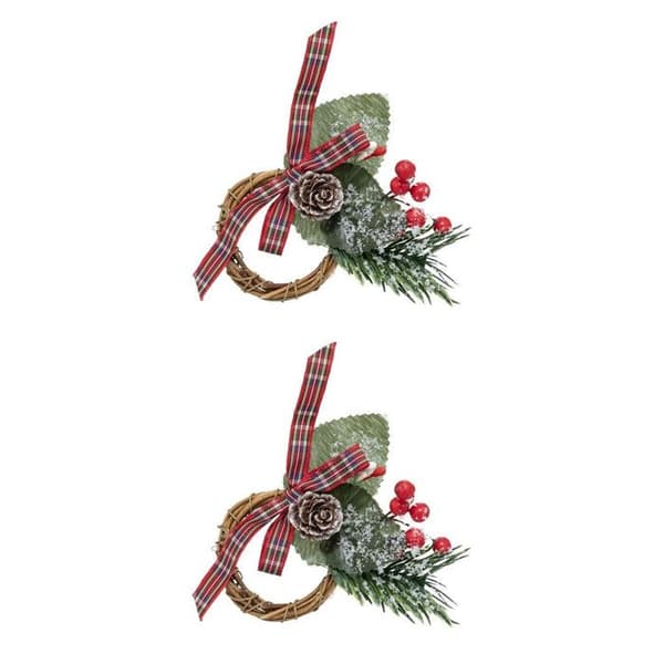 Set om 2 Servettringar "Marron Glacé" 9cm Grön