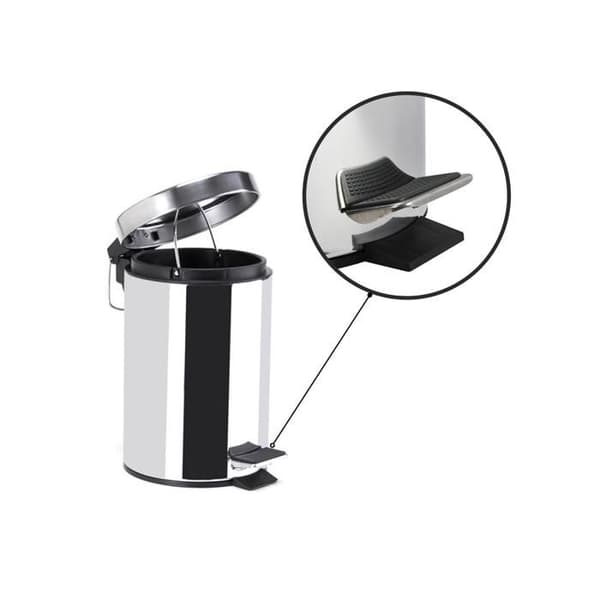 MSV Pedal Bin Rostfritt stål 5L Spegel