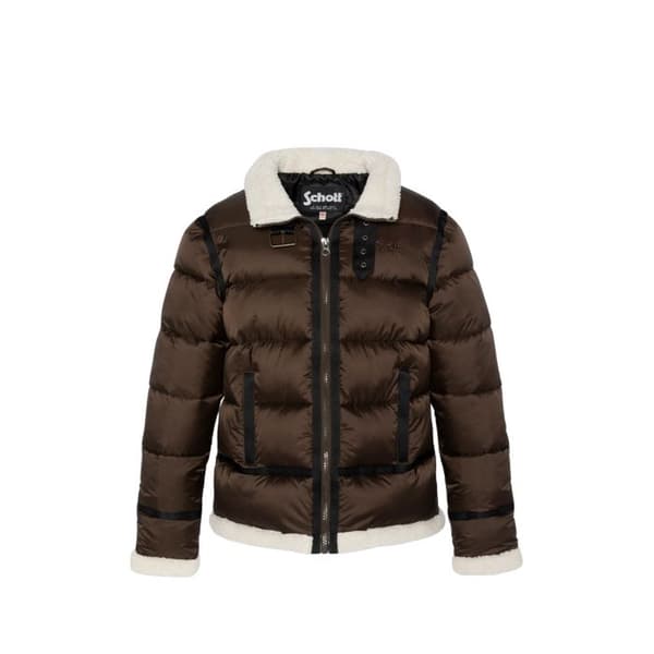 Herreskinnjacka Schott Ref 64100 Brun