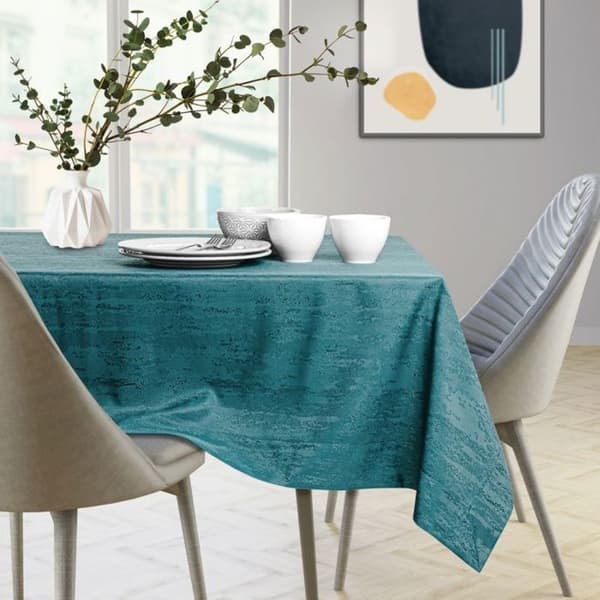 Bordduk - Vesta - Rektangulär 40x180 cm - Marin - Pressat mönster