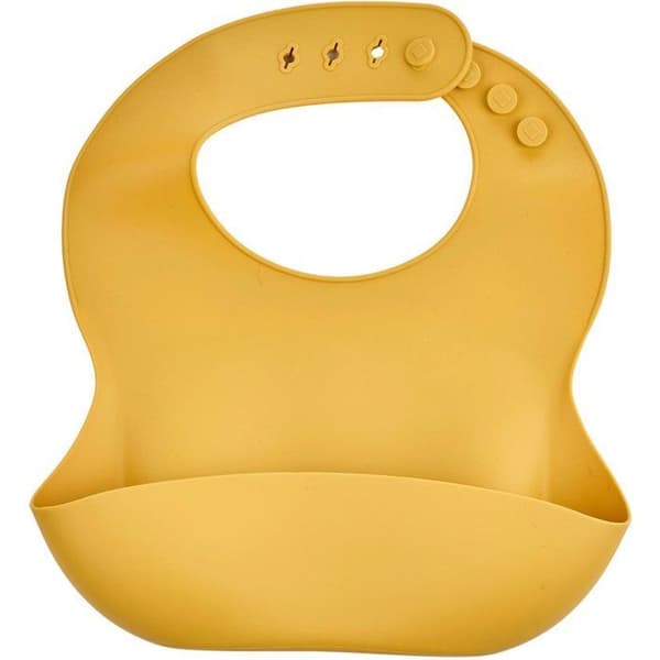Siliconhaklapp - THERMOBABY - Med uppsamlare - Honungsgul