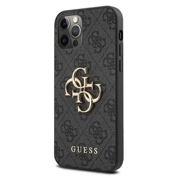Skyddsskal - GUESS - iPhone 12 Pro Max - Syntetläder - Monogram - Stötbeständighet